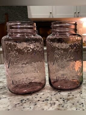 Ball Glass Mason Jars - Pink